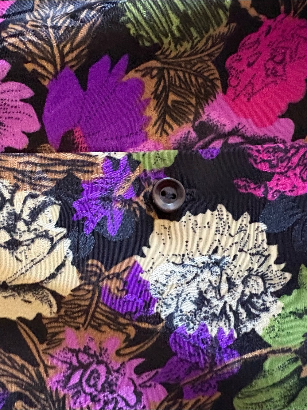 Vintage 80s London Look Floral Button-Up Blouse Size 14 - Picture 6 of 8
